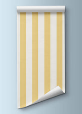 Papel de Parede Infantil - Listrado Largo Regular Amarelo Radiante